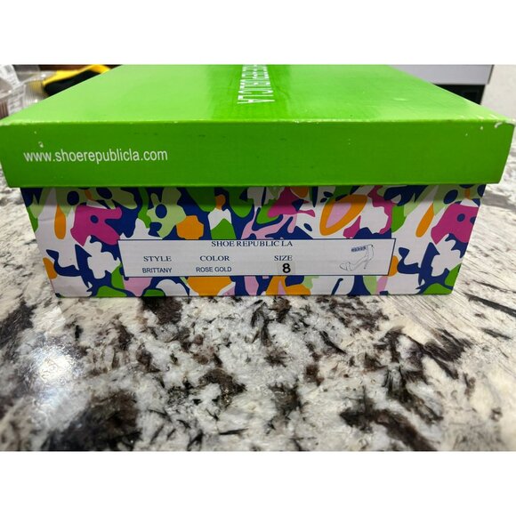 Shoe‎ Republic LA Brittany Rose Gold Heels Size 8 Boxed - Picture 3 of 16